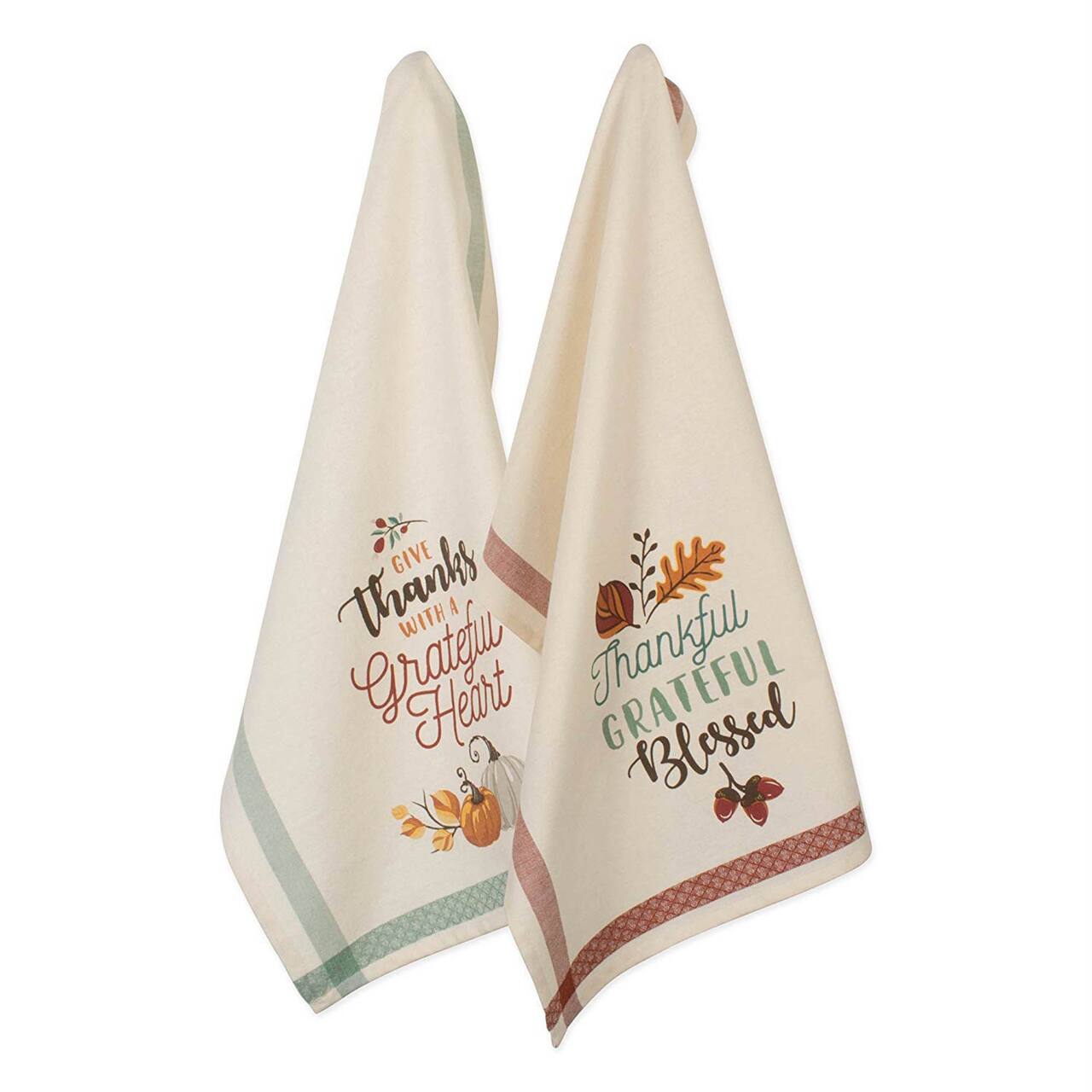 DII® Assorted Grateful Fall Printed Dishtowel Set